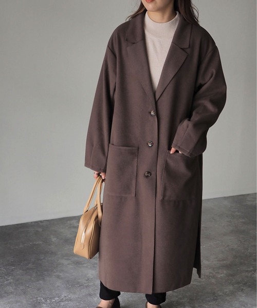 Riberry（リベリー）の「ダブルフェイスチェスターコート（チェスターコート・レディース・ブラック/アイボリー/モカ・MEDIUM）」の22枚目の写真