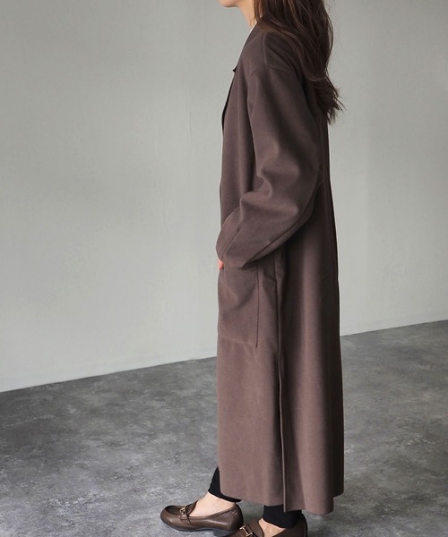 Riberry（リベリー）の「ダブルフェイスチェスターコート（チェスターコート・レディース・ブラック/アイボリー/モカ・MEDIUM）」の20枚目の写真