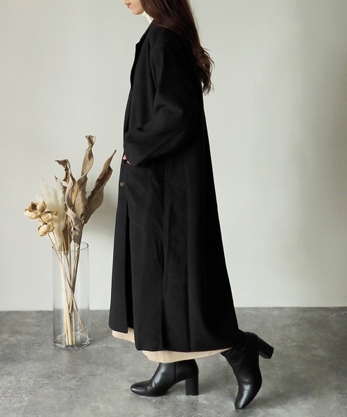 Riberry（リベリー）の「ダブルフェイスチェスターコート（チェスターコート・レディース・ブラック/アイボリー/モカ・MEDIUM）」の10枚目の写真