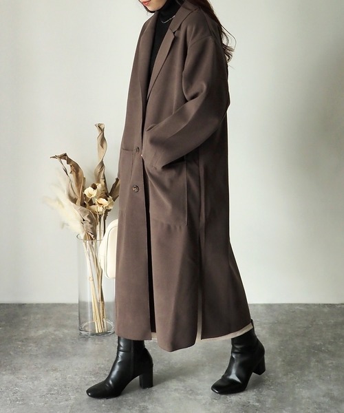 Riberry（リベリー）の「ダブルフェイスチェスターコート（チェスターコート・レディース・ブラック/アイボリー/モカ・MEDIUM）」の14枚目の写真