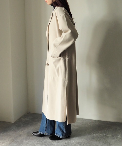 Riberry（リベリー）の「ダブルフェイスチェスターコート（チェスターコート・レディース・ブラック/アイボリー/モカ・MEDIUM）」の6枚目の写真