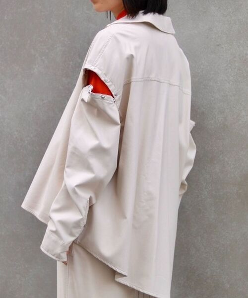 AULA AILA（アウラアイラ）の「【別注】AULA AILA/アウラアイラ/フェイクレザーシャツ（シャツ/ブラウス・レディース・アイボリー・0）」の13枚目の写真