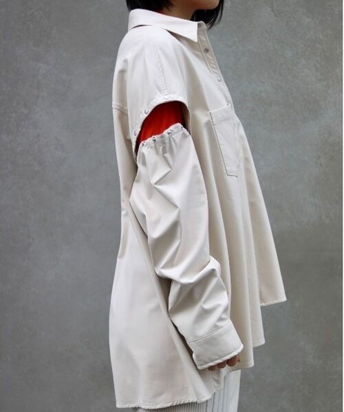 AULA AILA（アウラアイラ）の「【別注】AULA AILA/アウラアイラ/フェイクレザーシャツ（シャツ/ブラウス・レディース・アイボリー・0）」の14枚目の写真