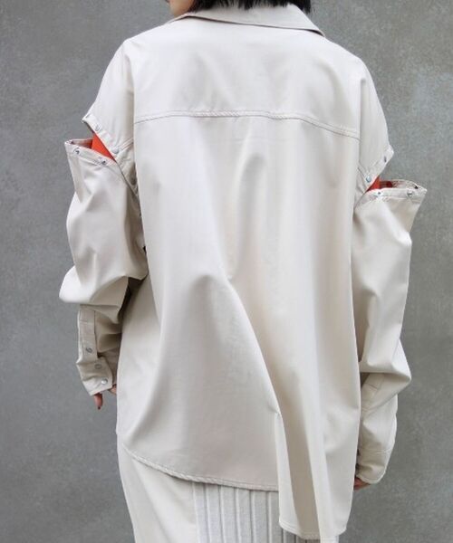 AULA AILA（アウラアイラ）の「【別注】AULA AILA/アウラアイラ/フェイクレザーシャツ（シャツ/ブラウス・レディース・アイボリー・0）」の17枚目の写真