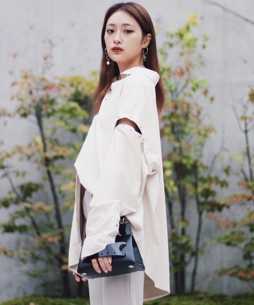 AULA AILA（アウラアイラ）の「【別注】AULA AILA/アウラアイラ/フェイクレザーシャツ（シャツ/ブラウス・レディース・アイボリー・0）」の21枚目の写真