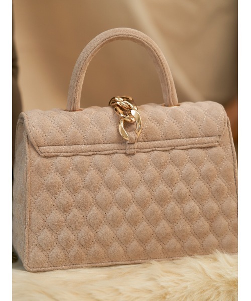 Darich（ダーリッチ）の「キルティングスウェードバッグ（ハンドバッグ・レディース・ベージュ/モカ・FREE）」の3枚目の写真