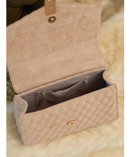 Darich（ダーリッチ）の「キルティングスウェードバッグ（ハンドバッグ・レディース・ベージュ/モカ・FREE）」の13枚目の写真