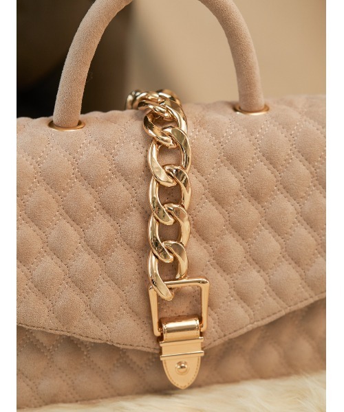 Darich（ダーリッチ）の「キルティングスウェードバッグ（ハンドバッグ・レディース・ベージュ/モカ・FREE）」の8枚目の写真