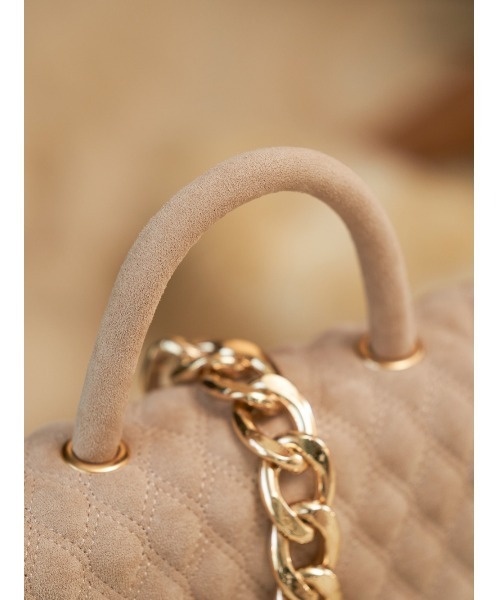 Darich（ダーリッチ）の「キルティングスウェードバッグ（ハンドバッグ・レディース・ベージュ/モカ・FREE）」の5枚目の写真