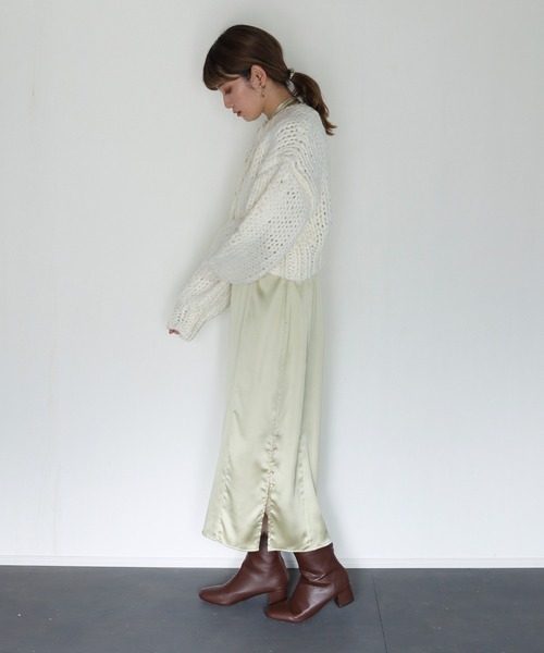 CLEIO（クレイオ）の「【CLEIO】ハンドメイドショートカーディガン（ニット/セーター・レディース・ベージュ/ブラウン/アイボリー・FREE）」の8枚目の写真