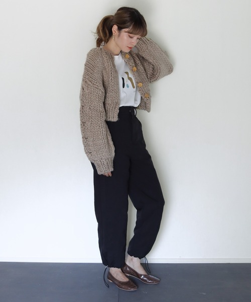 CLEIO（クレイオ）の「【CLEIO】ハンドメイドショートカーディガン（ニット/セーター・レディース・ベージュ/ブラウン/アイボリー・FREE）」の20枚目の写真