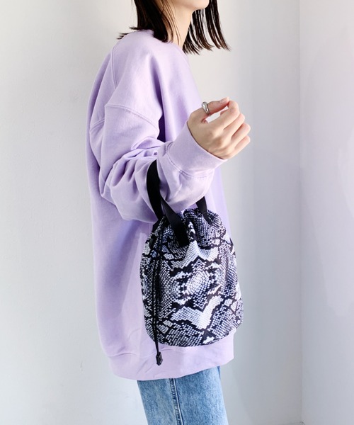 CLEA(クレア)の「Drifter(ドリフター) / DRAWSTRING POUCH(ショルダーバッグ・レディース・ブラック/ベージュ/レオパード/パイソン・FREE)」の9枚目の写真