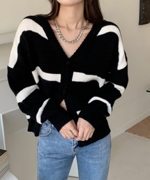 emi+ | 配色ニットカーディガン(ニット/セーター)