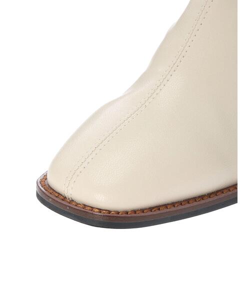 koe(コエ)の「スクエアストレッチブーツ*(ブーツ・レディース・ブラック/アイボリー・S/M/L)」の12枚目の写真