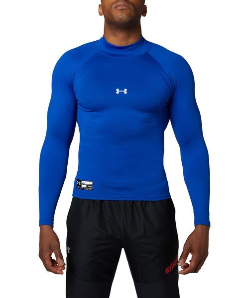 UNDER ARMOUR(アンダーアーマー)の「UAコールドギアアーマー コンプレッション ロングスリーブ モック(ベースボール/メンズ)(Tシャツ/カットソー・メンズ・ブラック/ホワイト/ネイビー/レッド/ブルー・XL/L/M/S/3XL/XXL)」の4枚目の写真