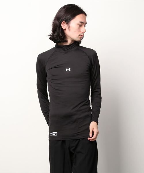 UNDER ARMOUR(アンダーアーマー)の「UAコールドギアアーマー コンプレッション ロングスリーブ モック(ベースボール/メンズ)(Tシャツ/カットソー・メンズ・ブラック/ホワイト/ネイビー/レッド/ブルー・XL/L/M/S/3XL/XXL)」の3枚目の写真