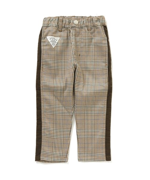 BREEZE（ブリーズ）の「サイドラインチェックパンツ 10分丈（その他パンツ・キッズ・ブラック/レッド/ベージュ・90/140/110/150/120/100/130）」の4枚目の写真