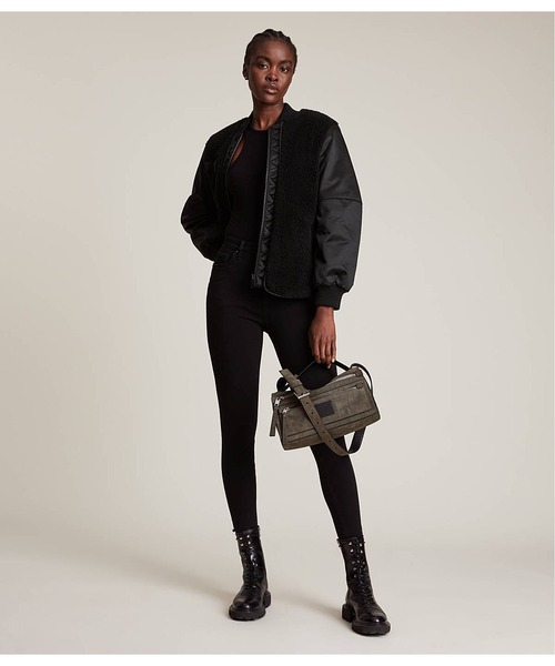 ALLSAINTS(オールセインツ)の「SURI BOMBER JACKET | SURI ボンバー ジャケット(MA-1・レディース・ブラック/カーキ系・6/8/4/10)」の3枚目の写真