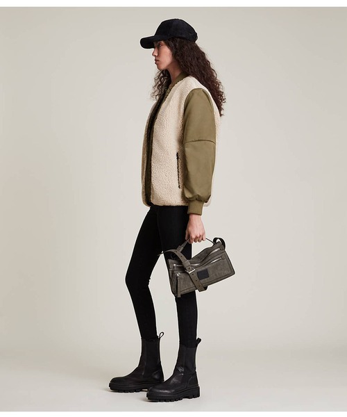 ALLSAINTS(オールセインツ)の「SURI BOMBER JACKET | SURI ボンバー ジャケット(MA-1・レディース・ブラック/カーキ系・6/8/4/10)」の9枚目の写真