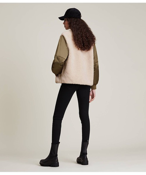 ALLSAINTS(オールセインツ)の「SURI BOMBER JACKET | SURI ボンバー ジャケット(MA-1・レディース・ブラック/カーキ系・6/8/4/10)」の12枚目の写真