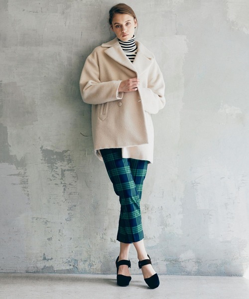 CLEARIMPRESSION （クリアインプレッション）の「《INED CLARO》チェックストレートパンツ（その他パンツ・レディース・ブラック/グリーン・9号/7号）」の2枚目の写真