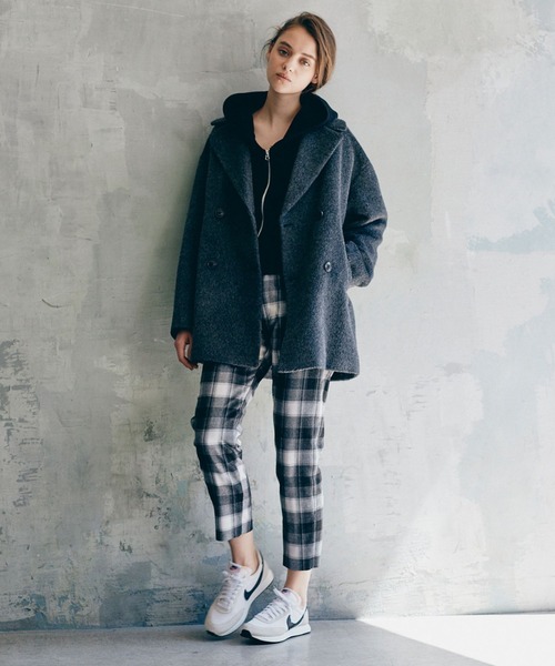 CLEARIMPRESSION （クリアインプレッション）の「《INED CLARO》チェックストレートパンツ（その他パンツ・レディース・ブラック/グリーン・9号/7号）」の8枚目の写真