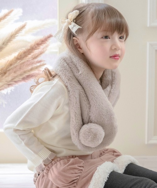 LONSLAN ベージュファーマフラー LONSLANのファッション通販ページ