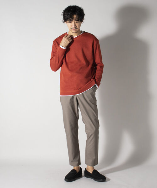 NOLLEY'S goodman(ノーリーズグッドマン)の「レイヤードニット Vネック プルオーバー ※Tシャツ付き(ニット/セーター・メンズ・ネイビー/サーモンピンク/ライトグレー/ブラウン・MEDIUM/LARGE/SMALL)」の7枚目の写真