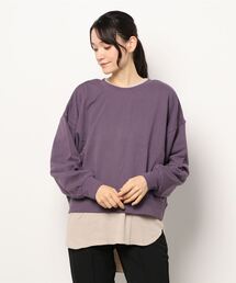 Samansa Mos2 | 前後着スウェットTシャツセット(アンサンブル)