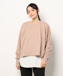 Samansa Mos2 | 前後着スウェットTシャツセット(アンサンブル)