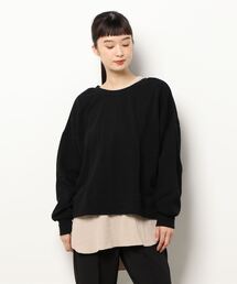 Samansa Mos2 | 前後着スウェットTシャツセット(アンサンブル)