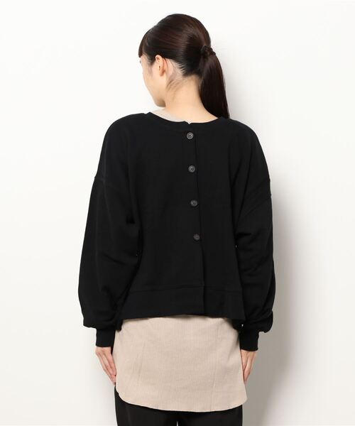 Samansa Mos2（サマンサ モスモス）の「前後着スウェットTシャツセット（アンサンブル・レディース・ベージュ/ピンク/パープル/ブラック・ﾌﾘ-）」の7枚目の写真