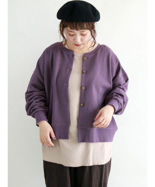 Samansa Mos2（サマンサ モスモス）の「前後着スウェットTシャツセット（アンサンブル・レディース・ベージュ/ピンク/パープル/ブラック・ﾌﾘ-）」の3枚目の写真