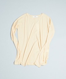 note et silence  | ◇【 AMB100貨 】パウダリーコットンリブ　クルーネックプルオーバー(Tシャツ/カットソー)