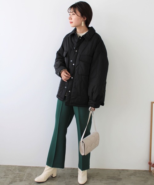 GeeRA（ジーラ）の「キルティングＣＰＯブルゾン（ブルゾン・レディース・ブラック/アイボリー/ライトカーキ・MEDIUM）」の7枚目の写真