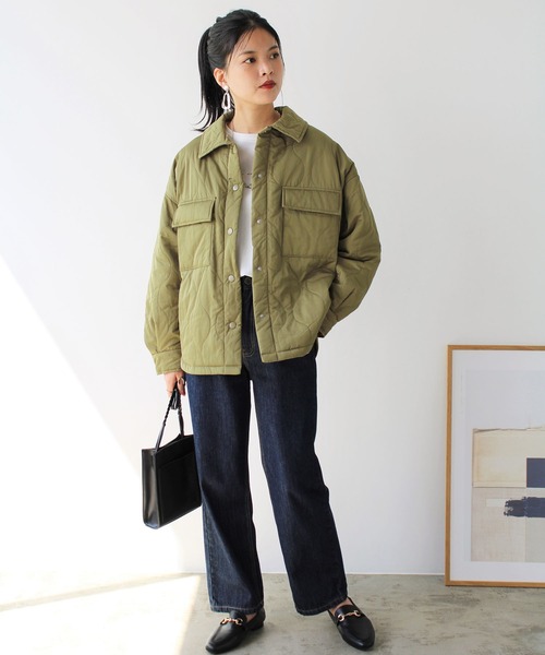 GeeRA（ジーラ）の「キルティングＣＰＯブルゾン（ブルゾン・レディース・ブラック/アイボリー/ライトカーキ・MEDIUM）」の8枚目の写真