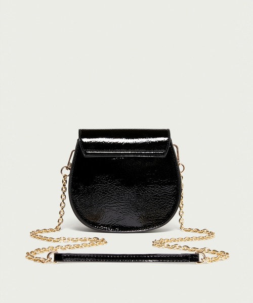 SISLEY（シスレー）の「フェイクレザー光沢仕上げミニショルダーバッグ（ショルダーバッグ・レディース・ブラック/クリーム・FREE）」の11枚目の写真