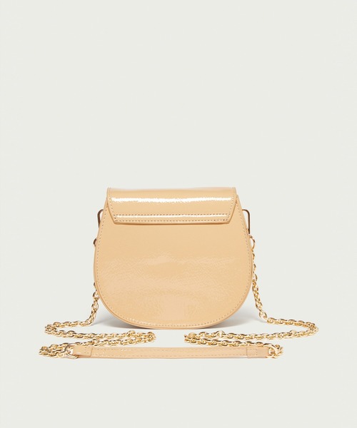 SISLEY（シスレー）の「フェイクレザー光沢仕上げミニショルダーバッグ（ショルダーバッグ・レディース・ブラック/クリーム・FREE）」の8枚目の写真