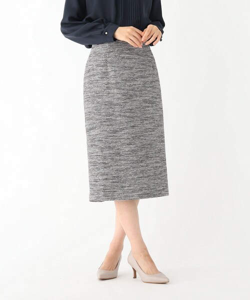 OPAQUE.CLIP（オペークドットクリップ）の「◆DELEGANTツイードタイトスカート【WEB限定サイズ】（スカート・レディース・ブラック系3/ベージュ系3・34/40/38/36/42）」の2枚目の写真