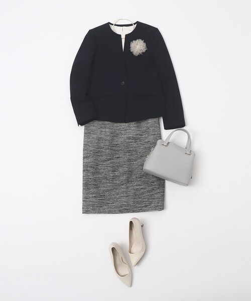 OPAQUE.CLIP（オペークドットクリップ）の「◆DELEGANTツイードタイトスカート【WEB限定サイズ】（スカート・レディース・ブラック系3/ベージュ系3・34/40/38/36/42）」の8枚目の写真