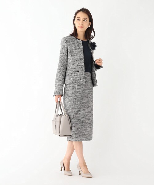 OPAQUE.CLIP（オペークドットクリップ）の「◆DELEGANTツイードタイトスカート【WEB限定サイズ】（スカート・レディース・ブラック系3/ベージュ系3・34/40/38/36/42）」の14枚目の写真