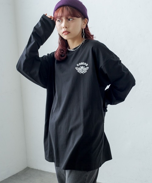 RASVOA(ラスボア)の「Bee ロンT(Tシャツ/カットソー・レディース・ブラック/オフホワイト・FREE)」の4枚目の写真