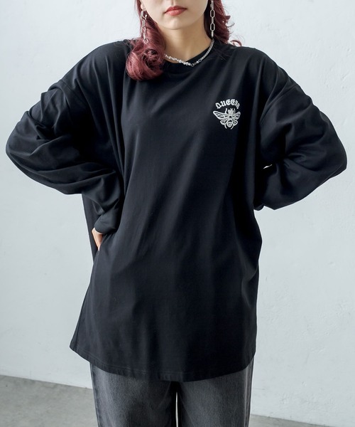 RASVOA(ラスボア)の「Bee ロンT(Tシャツ/カットソー・レディース・ブラック/オフホワイト・FREE)」の3枚目の写真