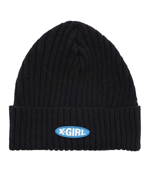 X-girl（エックスガール）の「STRIPED KNIT CAP（ニットキャップ/ビーニー・レディース・マルチ/ブラック/ブルー・ONE SIZE）」の17枚目の写真