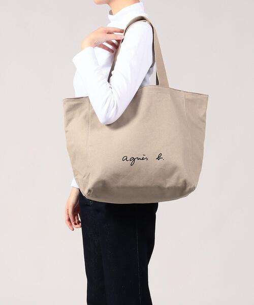 agnes b.（アニエスベー）の「WEB限定 ロゴトートバッグ GO03－01（トートバッグ・レディース・ベージュ・FREE）」の10枚目の写真