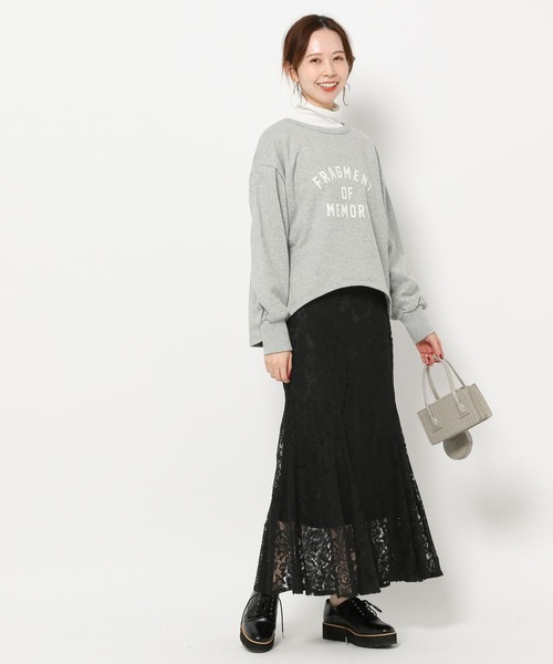 mysty woman（ミスティウーマン）の「アーチカレッジロゴスウェット 267457（スウェット・レディース・オフホワイト/杢グレー/ネイビー/ピンク・FREE）」の20枚目の写真