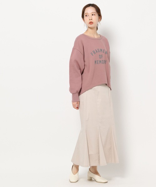 mysty woman（ミスティウーマン）の「アーチカレッジロゴスウェット 267457（スウェット・レディース・オフホワイト/杢グレー/ネイビー/ピンク・FREE）」の10枚目の写真