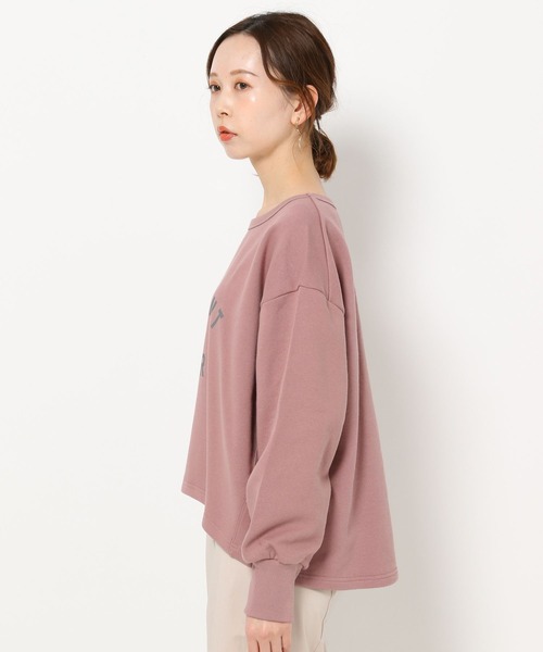 mysty woman（ミスティウーマン）の「アーチカレッジロゴスウェット 267457（スウェット・レディース・オフホワイト/杢グレー/ネイビー/ピンク・FREE）」の15枚目の写真