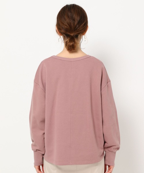 mysty woman（ミスティウーマン）の「アーチカレッジロゴスウェット 267457（スウェット・レディース・オフホワイト/杢グレー/ネイビー/ピンク・FREE）」の5枚目の写真