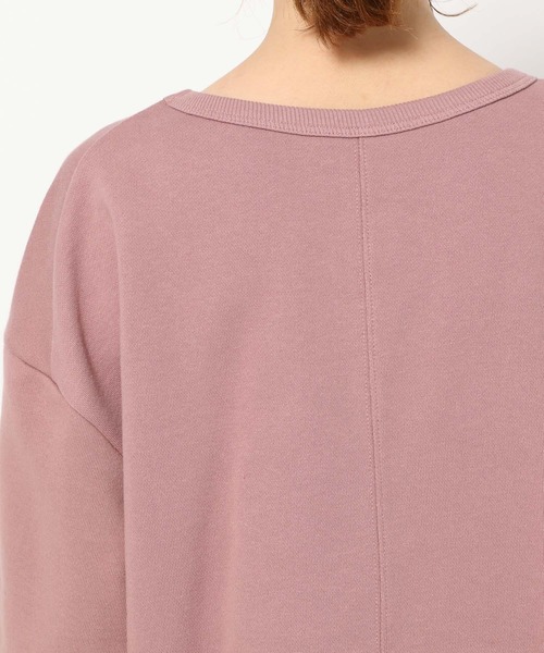 mysty woman（ミスティウーマン）の「アーチカレッジロゴスウェット 267457（スウェット・レディース・オフホワイト/杢グレー/ネイビー/ピンク・FREE）」の8枚目の写真